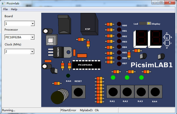 微控制模拟器(PICsimlab)截图