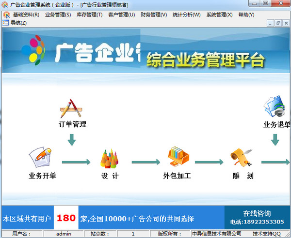 广告企业管理系统截图