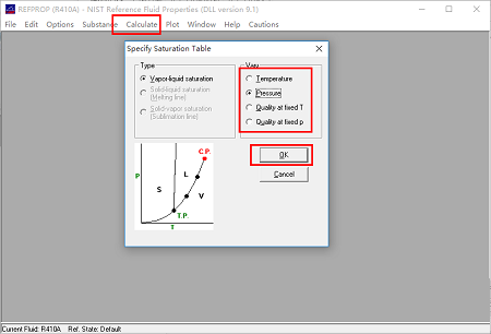 REFPROP(制冷剂物性查询软件)截图