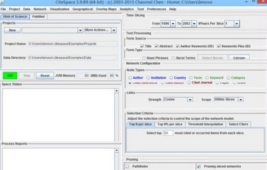 CiteSpace截图