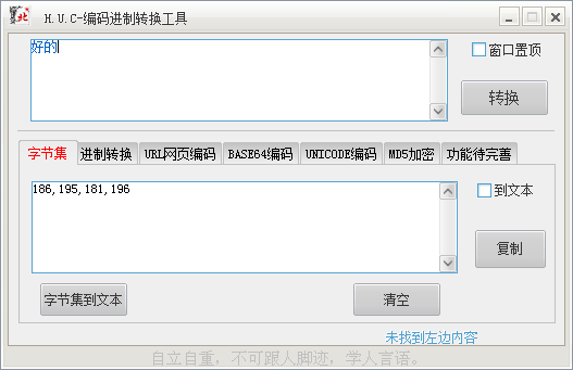 编码进制转换工具截图