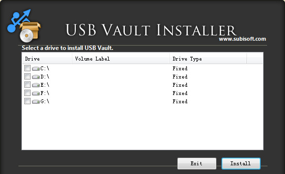 USB Vault(U盘加密工具)截图