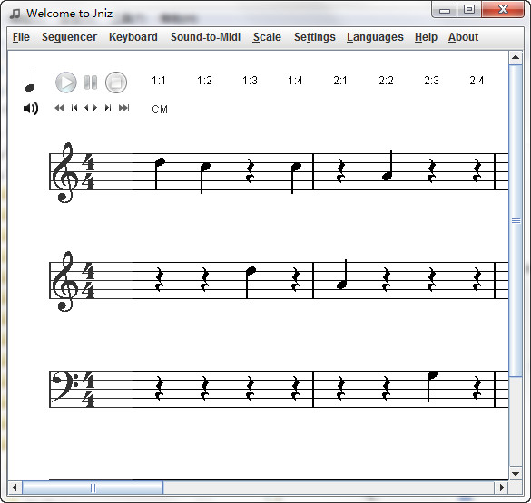 画五线谱软件welcome to jniz截图