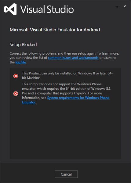 win10模拟器visual studio emulator for android截图