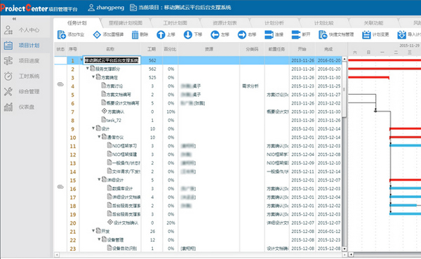 项目管理软件(ProjectCenter)截图