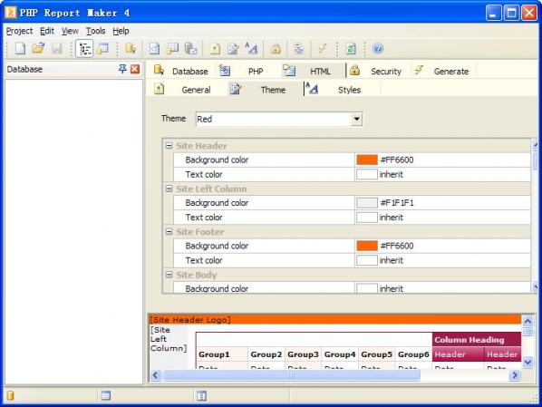 PHP Report Maker(数据库报表生成工具)截图