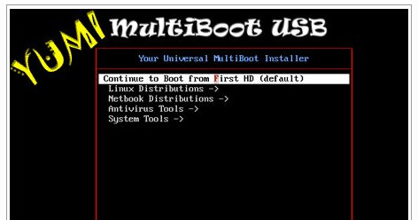 多系统U盘启动盘制作工具(YUMI)截图