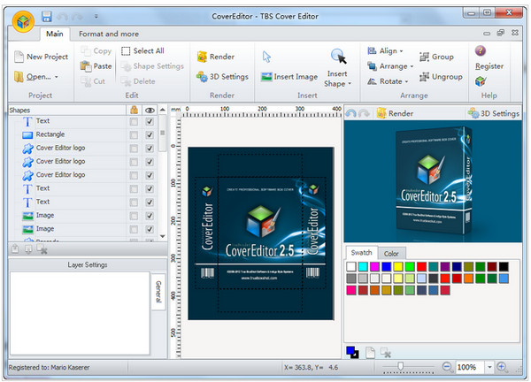 TBS Cover Editor（包装设计软件）截图