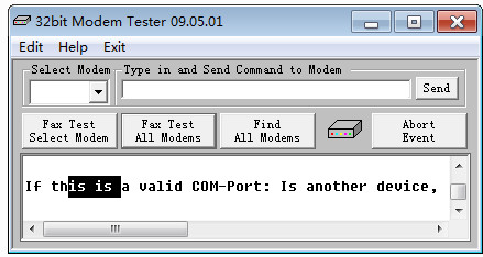 32bit Modem Tester数据分析软件截图