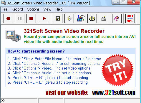 屏幕录像机(321Soft Screen Video Recorder)截图