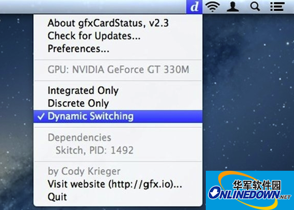 gfxCardStatus for mac V2.3 苹果电脑版截图