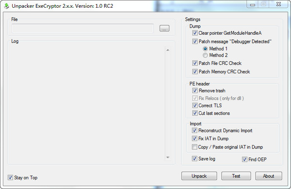 Unpacker ExeCryptor截图