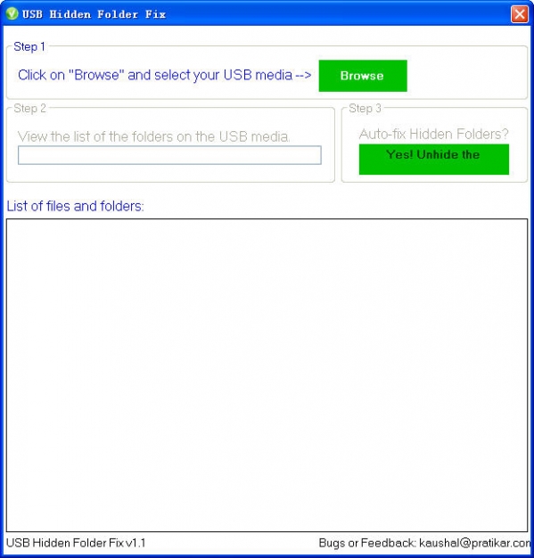 USB隐藏文件修复工具(USB Hidden Folder Fix)截图