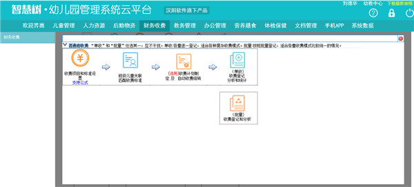 智慧树幼儿园收费软件云平台截图