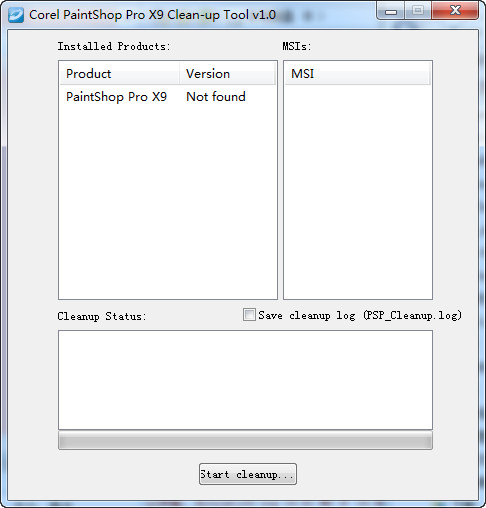 PaintShop X9清理工具截图
