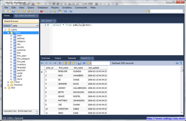 Mysql workbench(数据库设计设计工具)截图