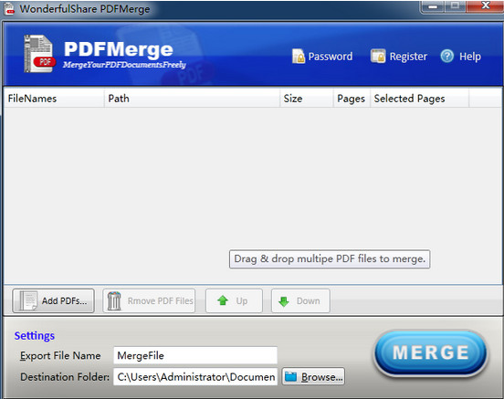 Wonderfulshare PDF Merge(PDF合并器)截图