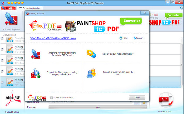 PaintShopPro转换到PDF转换器截图