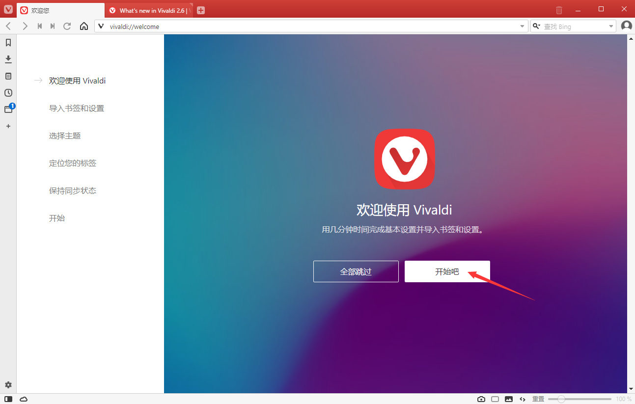 Vivaldi浏览器截图