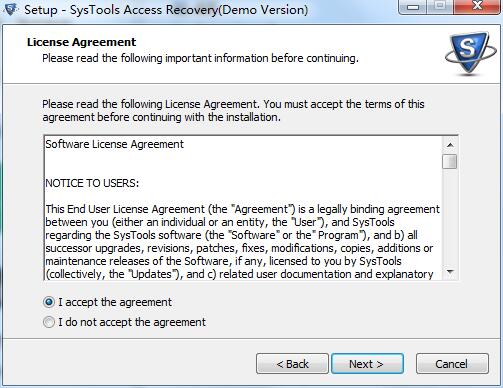 SysTools Access recovery截图