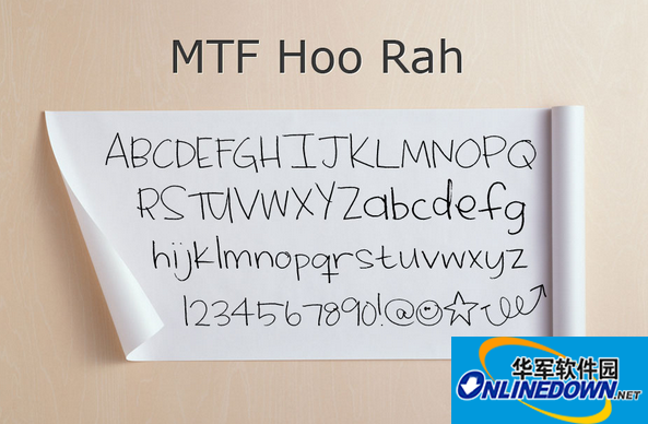 MTF Hoo Rah(英文手写体)截图