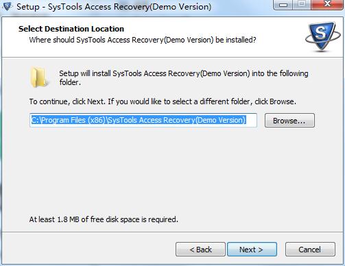 SysTools Access recovery截图