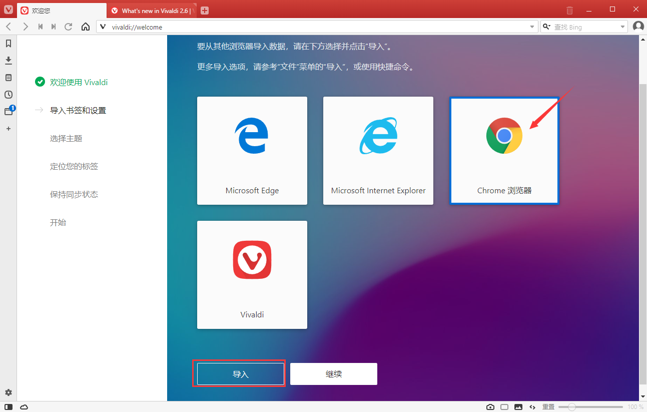 Vivaldi浏览器截图