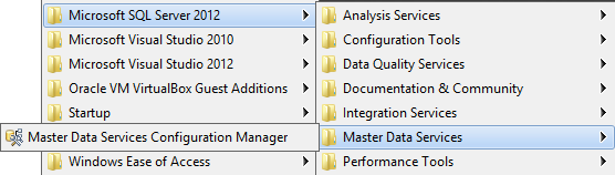 Microsoft SQL Server 2012 Master Data Service截图