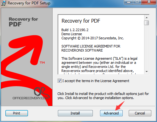 Recovery for PDF截图