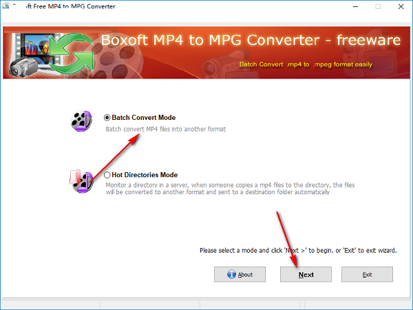 Boxoft Free MP4 to MPG Converter截图