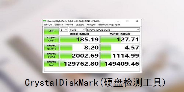 Crystaldiskmark(硬盘检测工具)截图