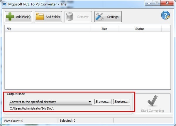 Mgosoft PCL To PS Converter截图