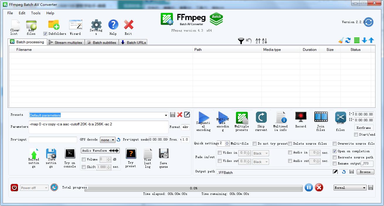 FFmpeg Batch AV Converter截图