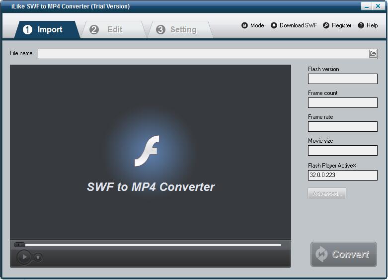 iLike SWF to MP4 Converter截图