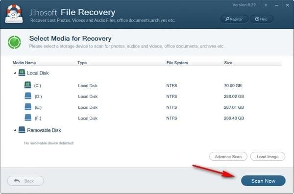 Jihosoft File Recovery截图