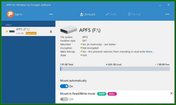 APFS for Windows截图