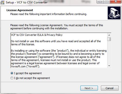 VovSoft VCF to CSV Converter截图