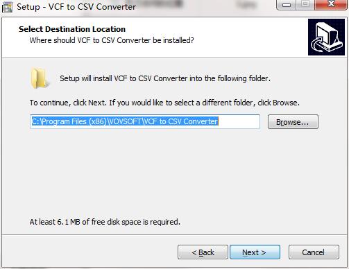 VovSoft VCF to CSV Converter截图