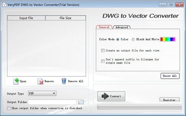 VeryPDF DWG to Vector Converter截图