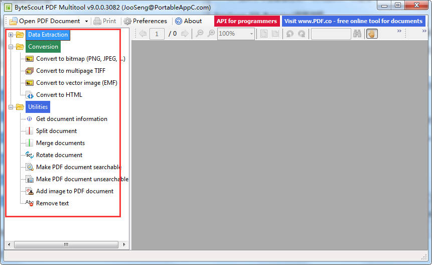 ByteScout PDF Multitool截图