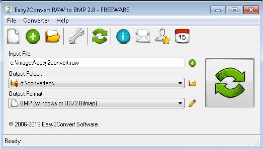 Easy2Convert RAW to BMP截图