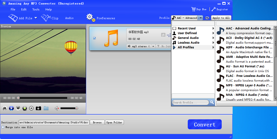 Amazing Any MP3 Converter截图