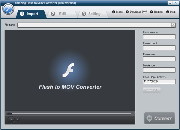 Amazing Flash to MOV Converter截图