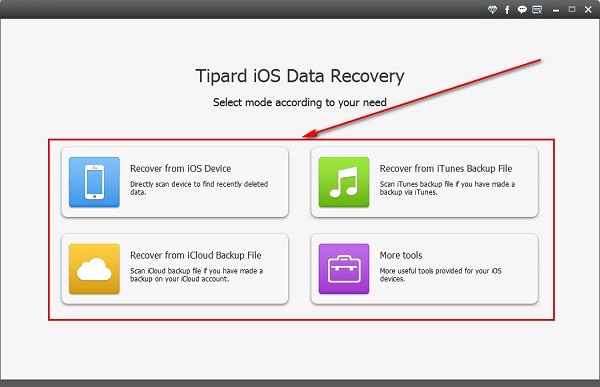 Tipard iOS Data Recovery截图