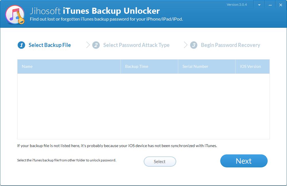 Jihosoft iTunes Backup Unlocker截图