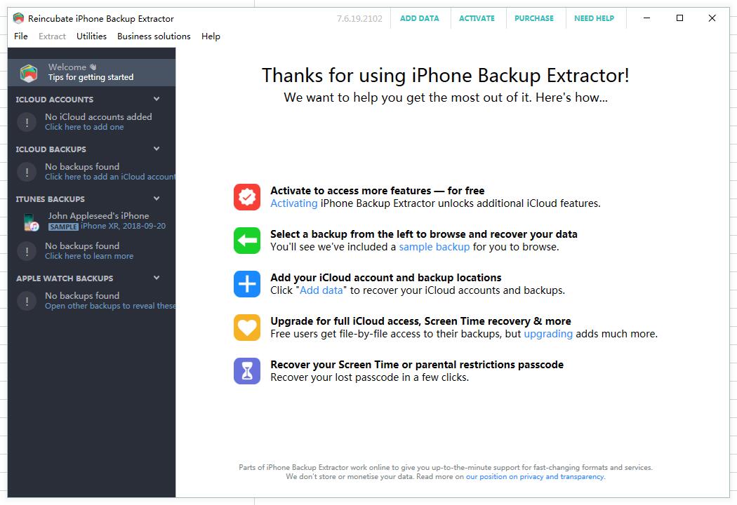 Reincubate iPhone Backup Extractor截图