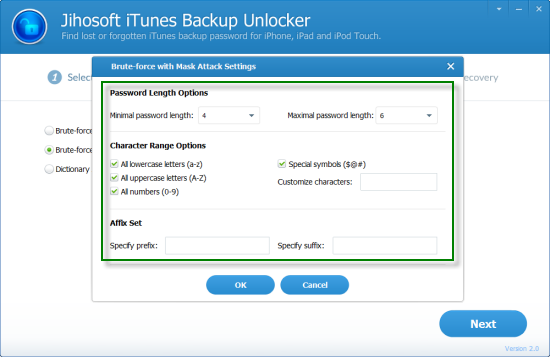 Jihosoft iTunes Backup Unlocker截图