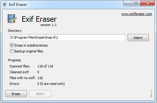 EXIF Eraser截图