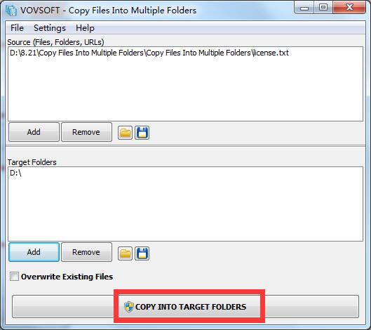 Copy Files Into Multiple Folders截图