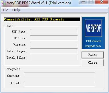 VeryPDF PDF to Word Converter截图